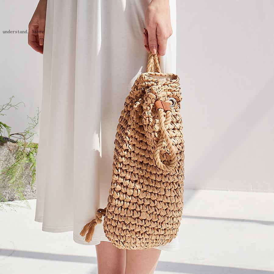 Tas Pantai Anyaman Rotan Rafia - Women'S Raffia Bags ulasan dan harga