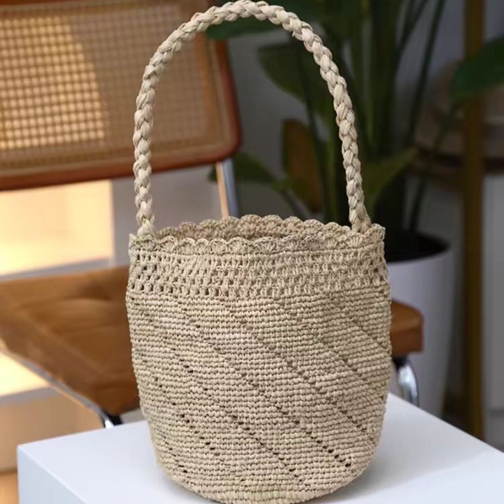 Tas Ember Jerami Rajutan Buata - Women'S Raffia Bags ulasan dan harga